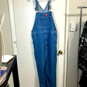 Dickies carpenter bib coveralls denim blue men’s34 x 34 preowned